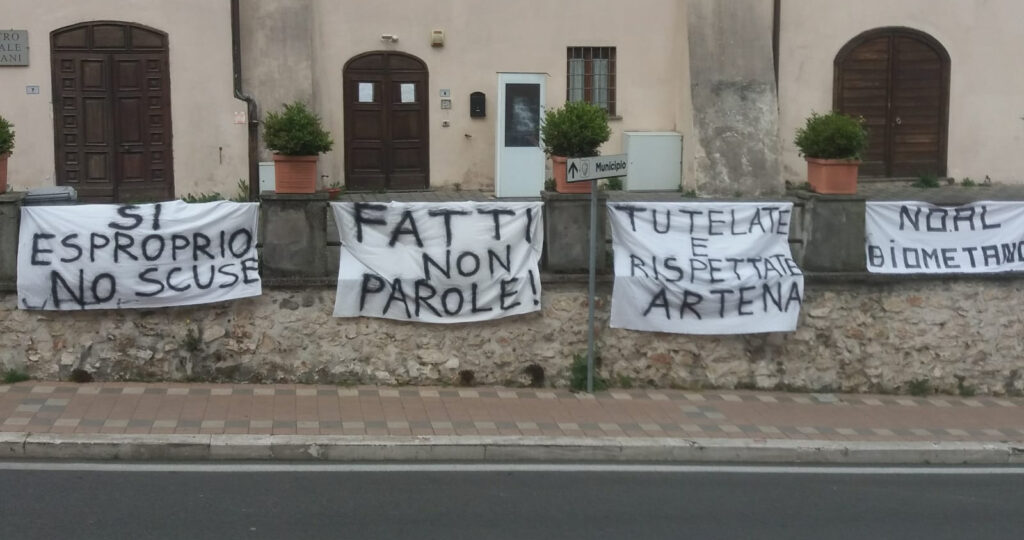 striscioni biometano artena